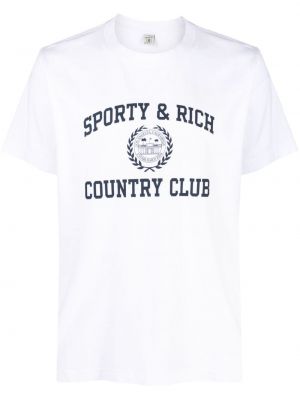 T-shirt con stampa Sporty & Rich bianco