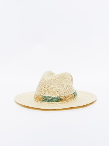 Sombrero de tejido jacquard Sfera beige