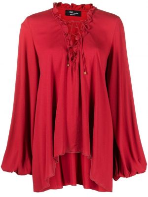 Блуза с драперии Blumarine червено