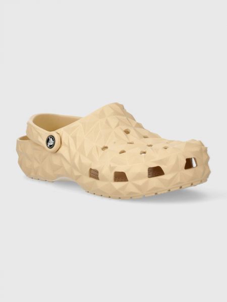 Papuci cu imprimeu geometric Crocs bej