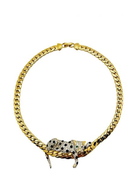 Ogrlica s leopard uzorkom Jennifer Gibson zlatna
