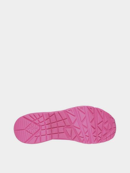Шкіряні кросівки зі штучної шкіри Skechers рожеві