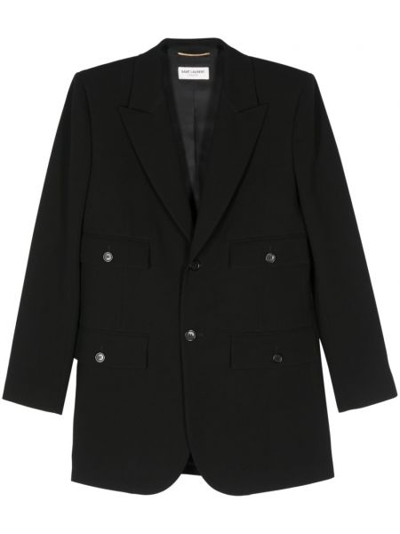 Crepe blazer Saint Laurent sort