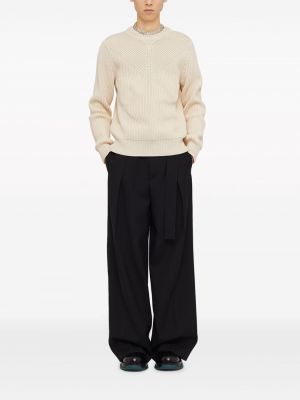 Pullover aus baumwoll mit rundem ausschnitt Jil Sander weiß
