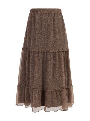 Maksi suknja Dreimaster Vintage smeđa