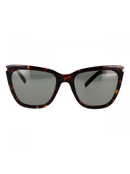 Okulary przeciwsłoneczne slim fit Yves Saint Laurent brązowe