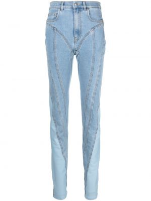 Jeans skinny a vita alta Mugler blu
