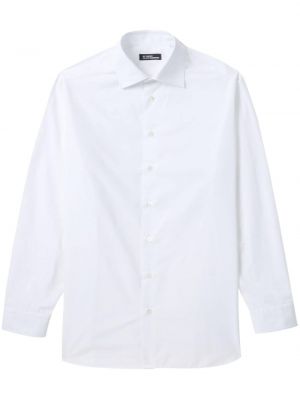 Риза с копчета с принт Raf Simons бяло