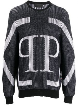 Merino ull lang genser Philipp Plein svart