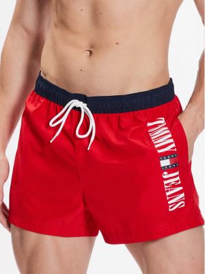 Shorts di jeans Tommy Jeans rosso