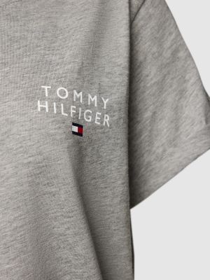 Piżama bawełniana Tommy Hilfiger szara