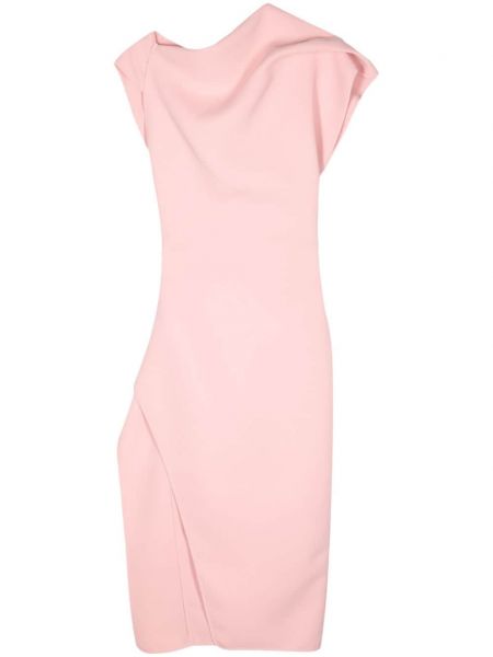 Φόρεμα με σκίσιμο ντραπέ Maticevski ροζ