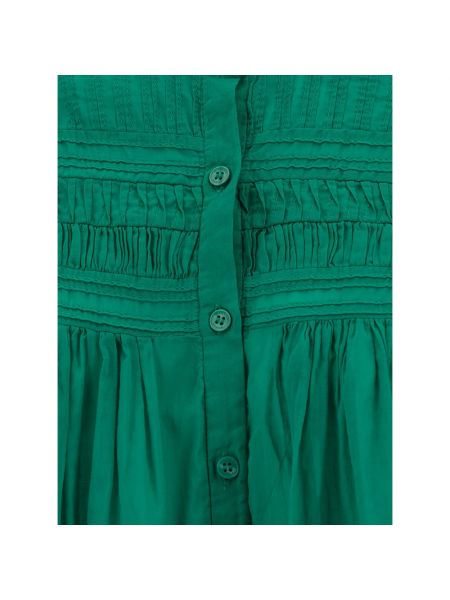 Blusa con bordado con botones Isabel Marant étoile verde