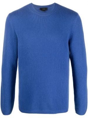 Kašmírový sveter s okrúhlym výstrihom Vince modrá