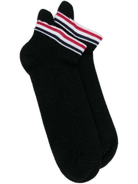 Чорапи на райета Thom Browne черно