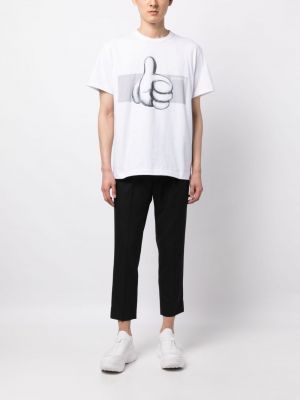 T-shirt aus baumwoll mit print Comme Des Garcons Homme Deux weiß