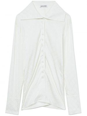 Копринена риза без ток Low Classic бяло