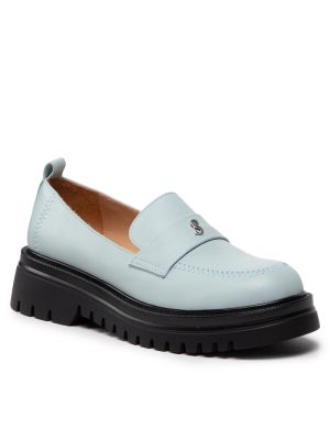 Loafers Simple niebieskie
