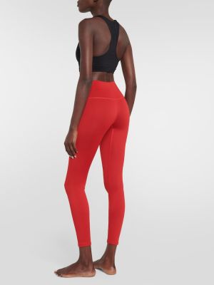 Spodnie sportowe z wysoką talią do jogi Alo Yoga czerwone