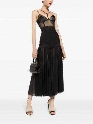 Tylové midi šaty Dolce & Gabbana