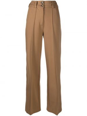Pantalones de cintura alta bootcut Société Anonyme marrón