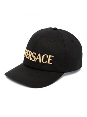 Tikitud nokamüts Versace must