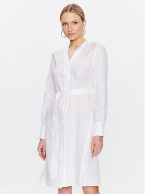 Φόρεμα σε στυλ πουκάμισο Calvin Klein λευκό