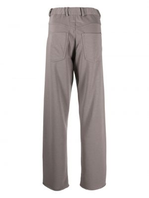 Pantalon droit en coton Mm6 Maison Margiela gris