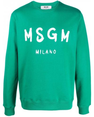 Trykt sweatshirt Msgm grønn