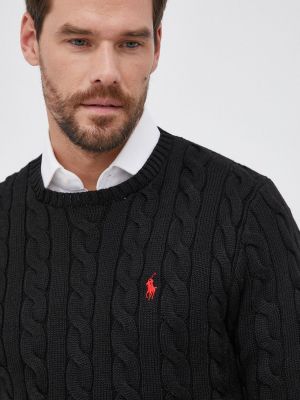 Bavlněný svetr Polo Ralph Lauren černý
