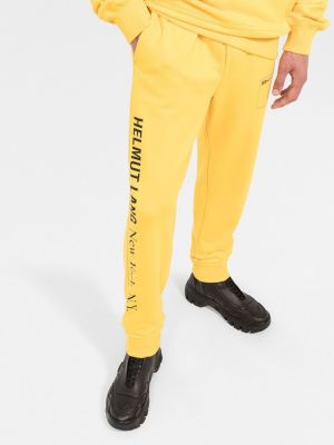 Sportovní kalhoty Helmut Lang žluté