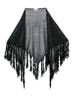 Памучен шал с ресни Dolce & Gabbana Pre-owned черно