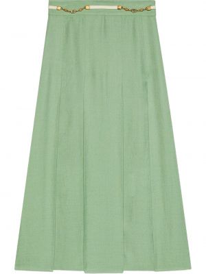 Plisuotas sijonas Gucci žalia