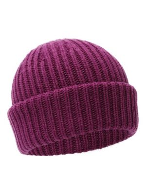 Кашемировая шерстяная шапка Tegin фиолетовая