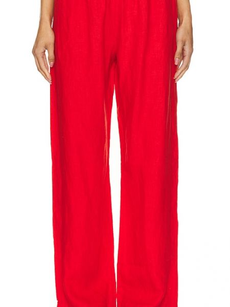 Pantaloni di lino Donni. rosso