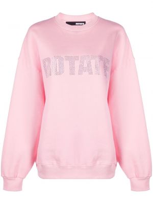 Sweatshirt aus baumwoll mit kristallen Rotate pink