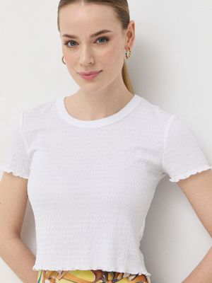 Koszulka w jednolitym kolorze Guess biała