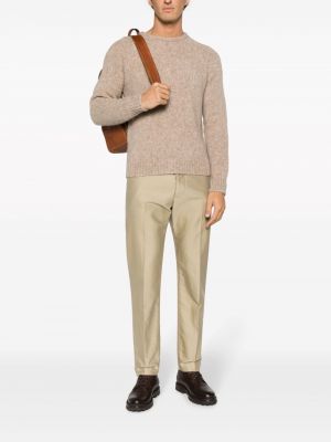 Pullover mit stickerei mit rundem ausschnitt Giorgio Armani beige