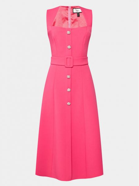 Коктейлна рокля slim Nissa розово