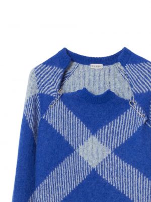 Vlněný svetr z alpaky Burberry modrý