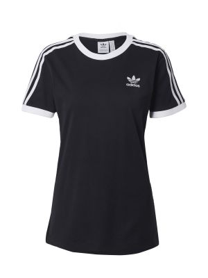 Ριγέ μπλούζα Adidas μαύρο