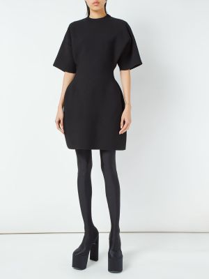 Viskózové šaty Balenciaga černé