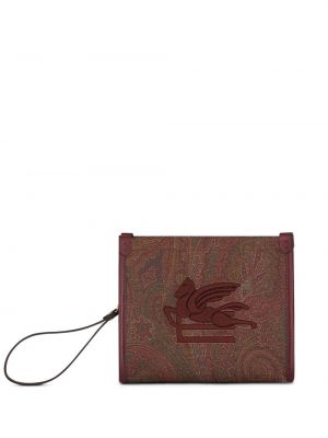 Pisemska torbica z vezenjem s potiskom s paisley potiskom Etro