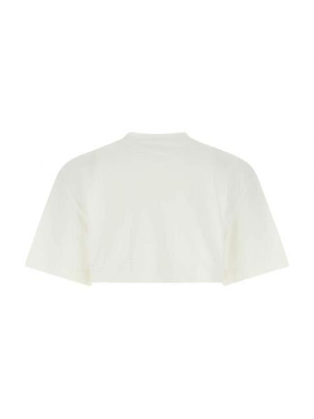 Camiseta de algodón clásica Alexander Mcqueen blanco