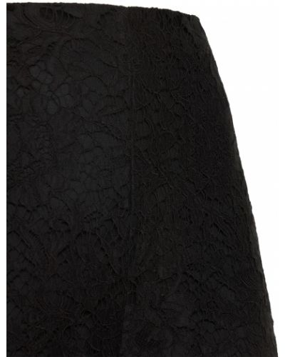 Szorty z wiskozy koronkowe Valentino czarne