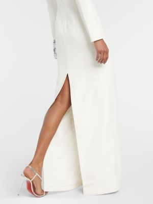 Мрежеста макси рокля David Koma бяло