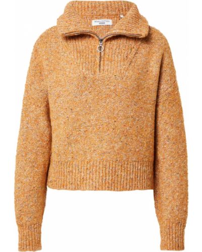 Hodvábny vlnený priliehavý sveter Marc O'polo Denim - oranžová