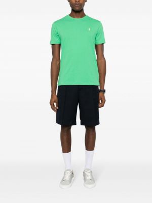 Kokvilnas polo krekls ar izšuvumiem Polo Ralph Lauren zaļš