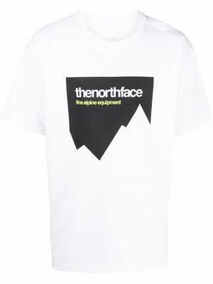 Trykt bomull t-skjorte The North Face hvit