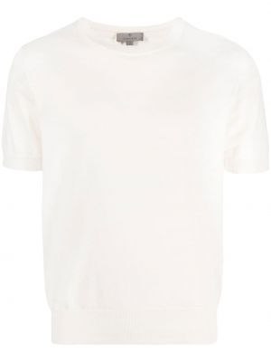 Плетена тениска Canali бяло